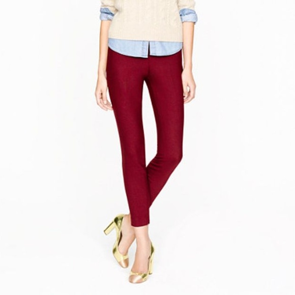 J. Crew Pants - J.Crew Minnie pant in bi-stretch wool - Cabernet